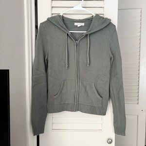 Aeropostale Women’s Sage/Olive Green Zip-Up Sweater Hoodie Size Small